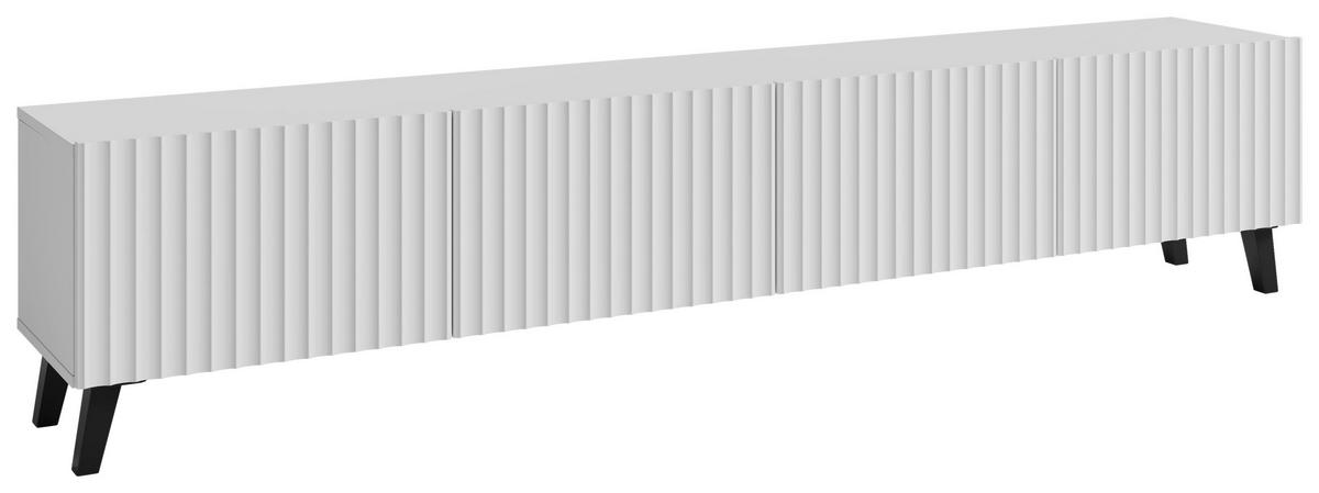 LOWBOARD  in 190/42/32,5 cm  - Weiss/Schwarz, Design, Holzwerkstoff/Kunststoff (190/42/32,5cm) - Livetastic