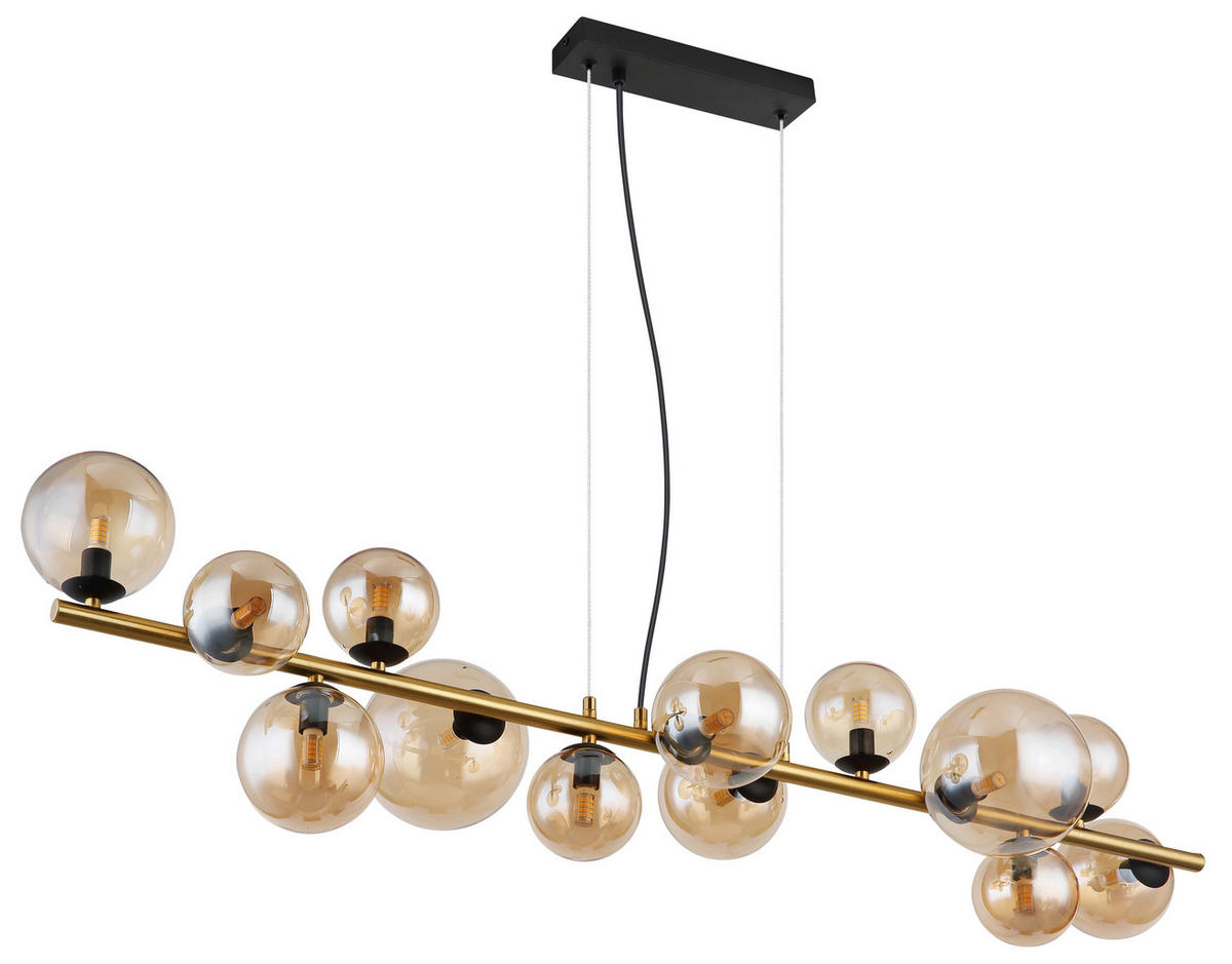 VISEČA LED-SVETILKA   //3000 K/230 V/ - črna/prosojno, Design, kovina/umetna masa (120/34,5/120cm) - Globo
