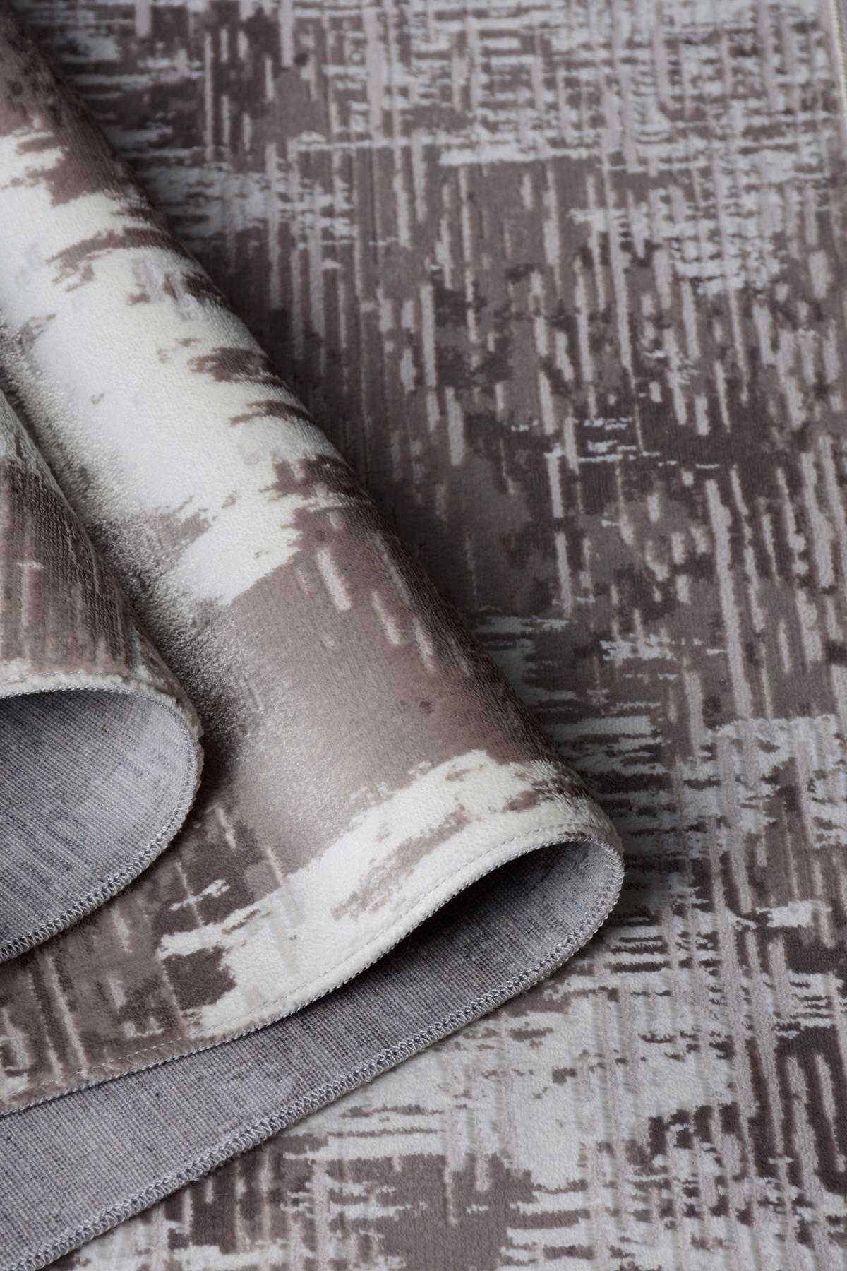 VINTAGE-TEPPICH 120/170 cm Samt Braun, Weiß  - Braun/Weiß, LIFESTYLE, Kunststoff/Textil (120/170cm)