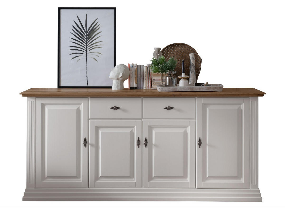 SIDEBOARD  in 202/91/45 cm  - Weiß, Design, Holz (202/91/45cm) - Livetastic