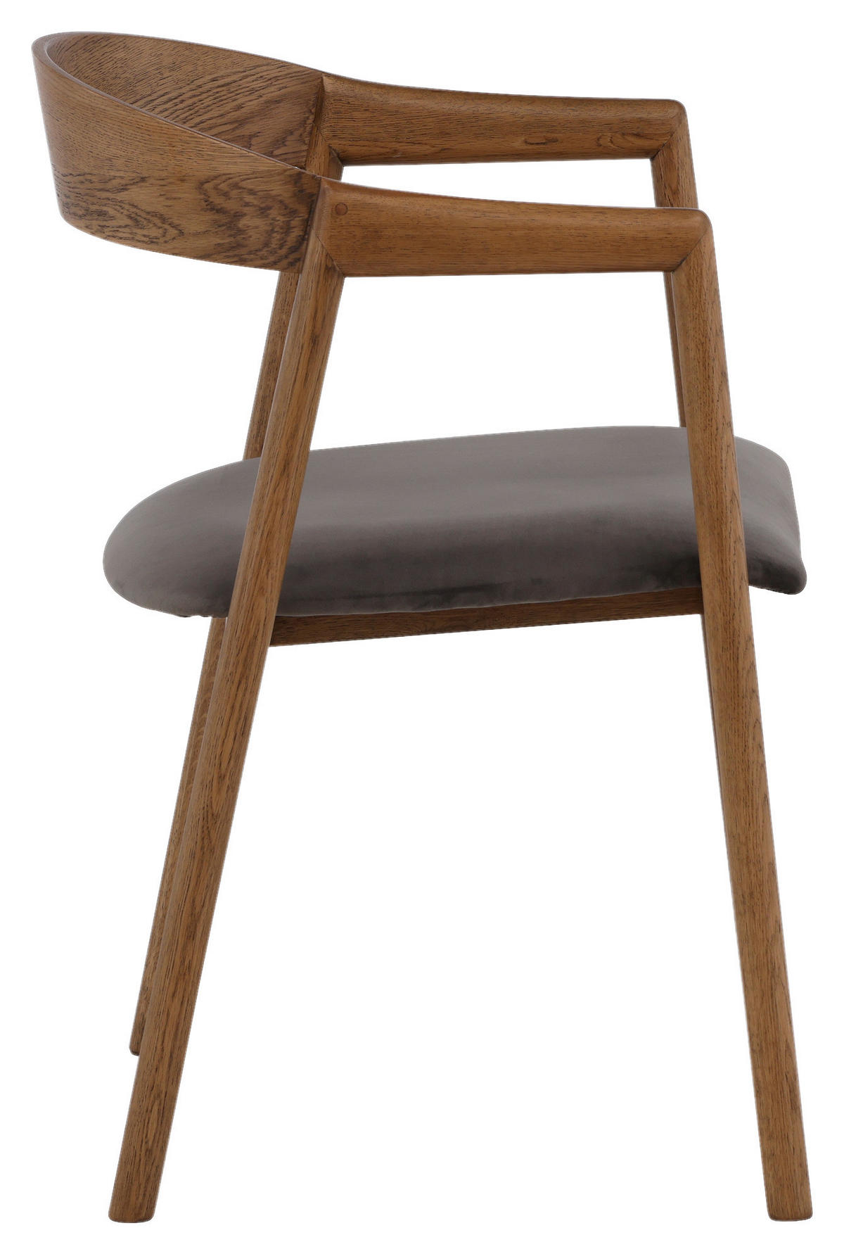 STOLSET 2 styck sammet  - brun/grå, Design, trä/textil (53/76,5/56cm) - Livetastic