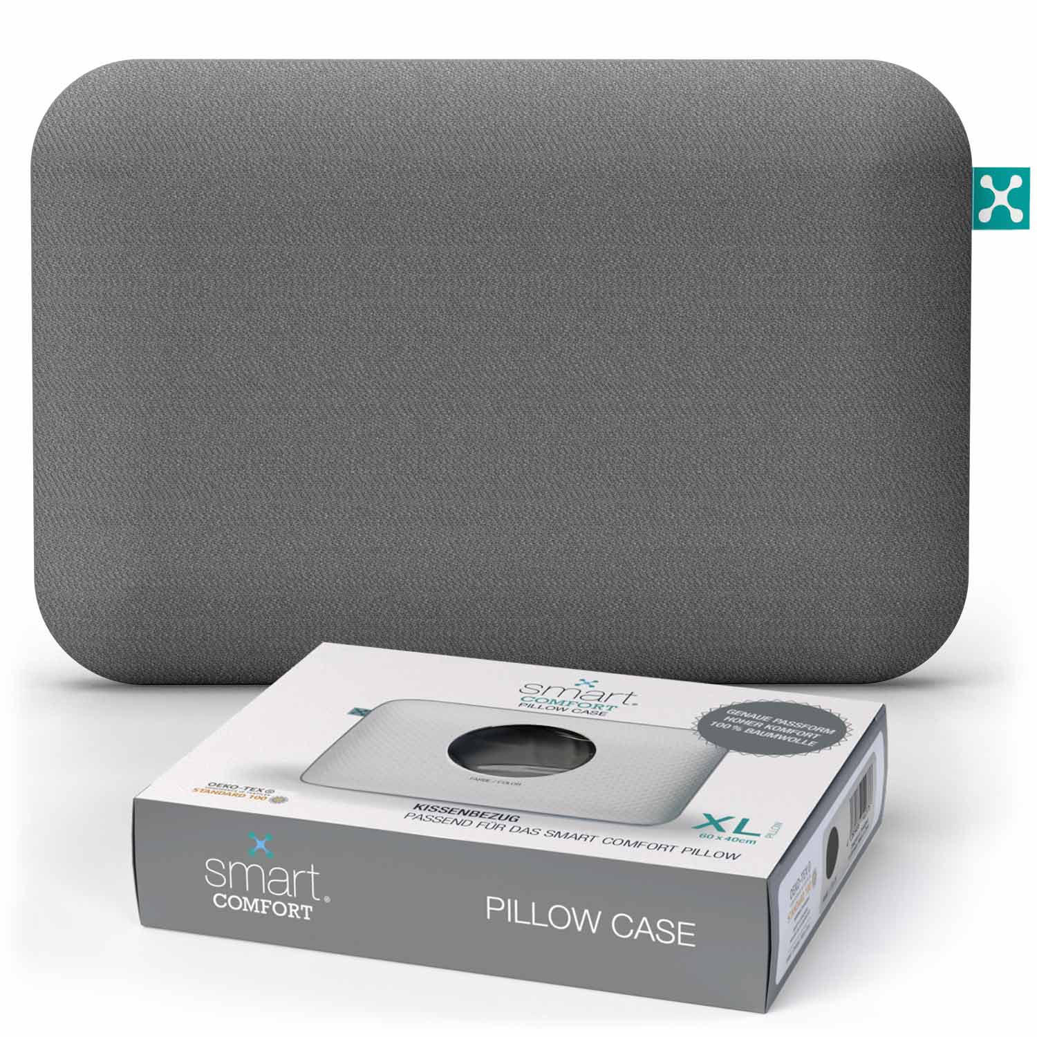 Smartsleep Nackenkissenbezug Comfort Grau 60x40 cm