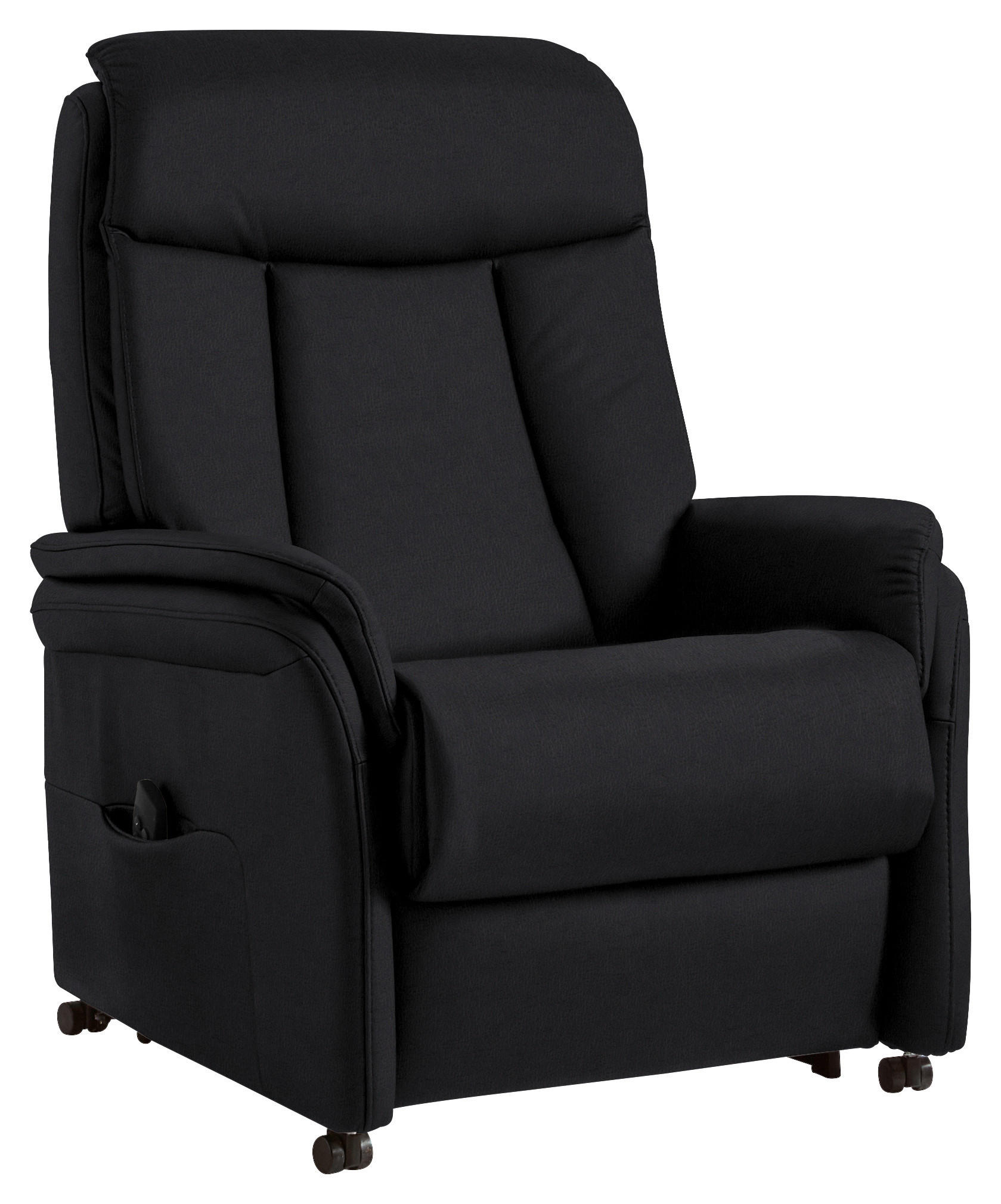 FERNSEHSESSEL in Schwarz  - Schwarz, KONVENTIONELL, Leder/Kunststoff (80/107/84cm) - Valdera