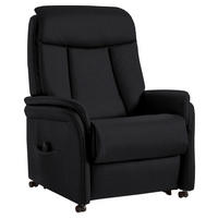 FERNSEHSESSEL in Schwarz  - Schwarz, Konventionell, Leder/Kunststoff (80/107/84cm) - Valdera