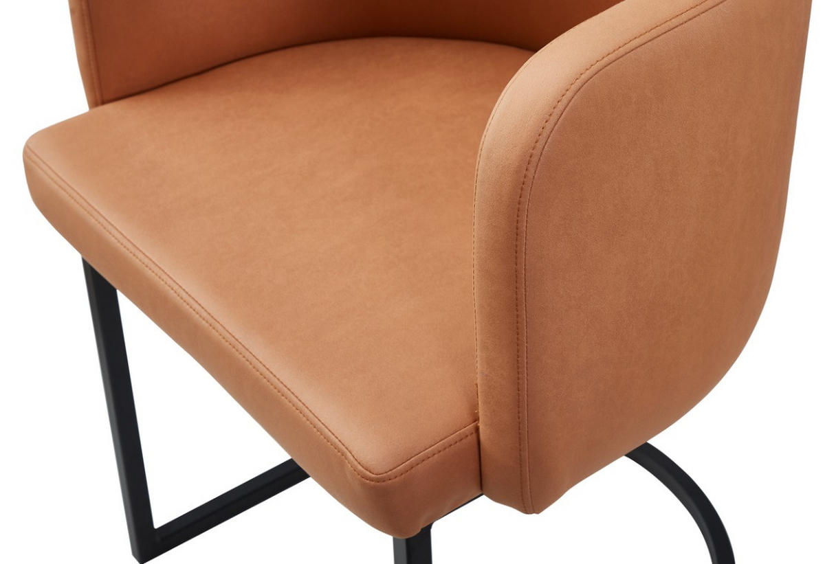 STOL stål  - brun/svart, Design, metall/plast (51/75/60cm) - Johann Jakob