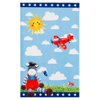 KINDERTEPPICH 100/160 cm Baby Glück  - Blau/Weiß, Trend, Kunststoff/Textil (100/160cm)