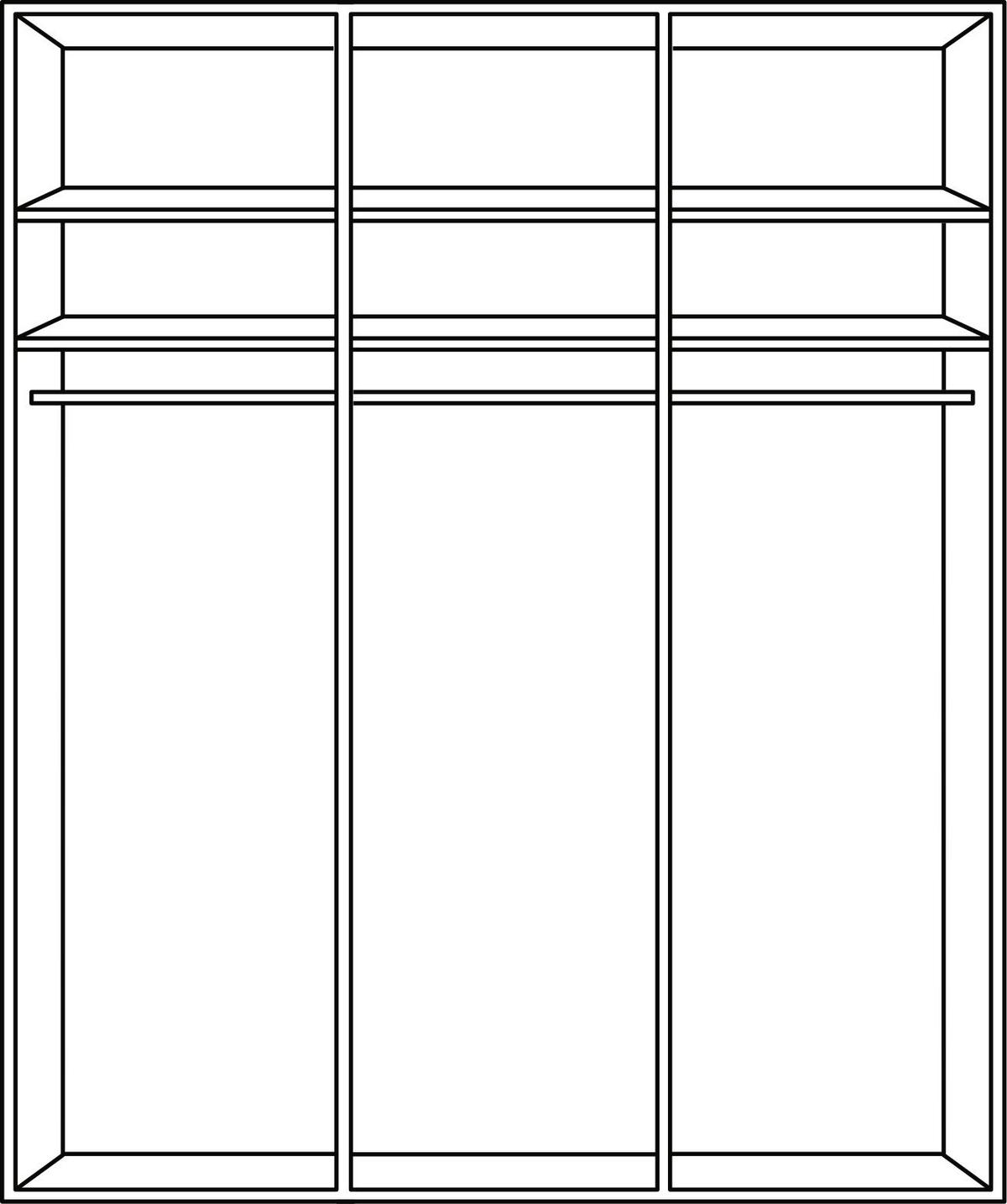DULAP CU UȘI ROTATIVE alb  - alb, Design, material pe bază de lemn (300/225/58cm) - Novel