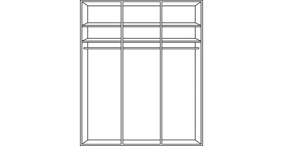 DREHTÜRENSCHRANK 300/225/58 cm 6-türig  - Weiß, Design, Holzwerkstoff (300/225/58cm) - Novel