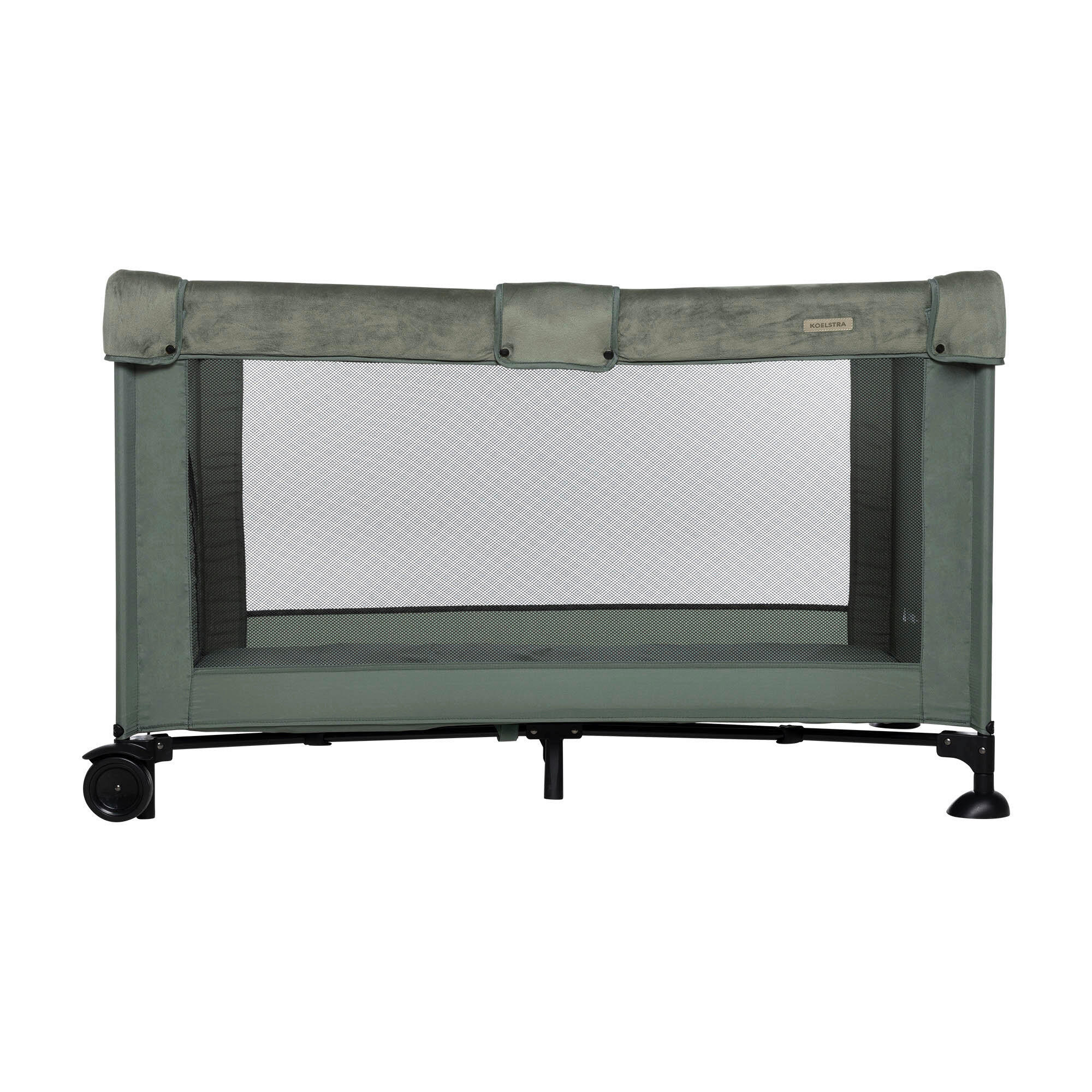 REISEBETT   - Dunkelgrün/Grün, Basics, Kunststoff/Textil (126/65/75cm)