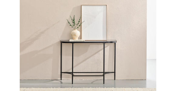 KONSOLENTISCH Schwarz  - Schwarz, Design, Glas/Metall (110/35/80cm) - Xora
