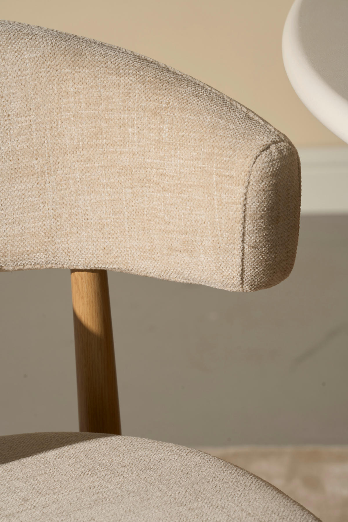 STUHL   Leinenoptik  Beige  - Eichefarben/Beige, MODERN, Holz/Textil (47/81/50cm) - Livetastic