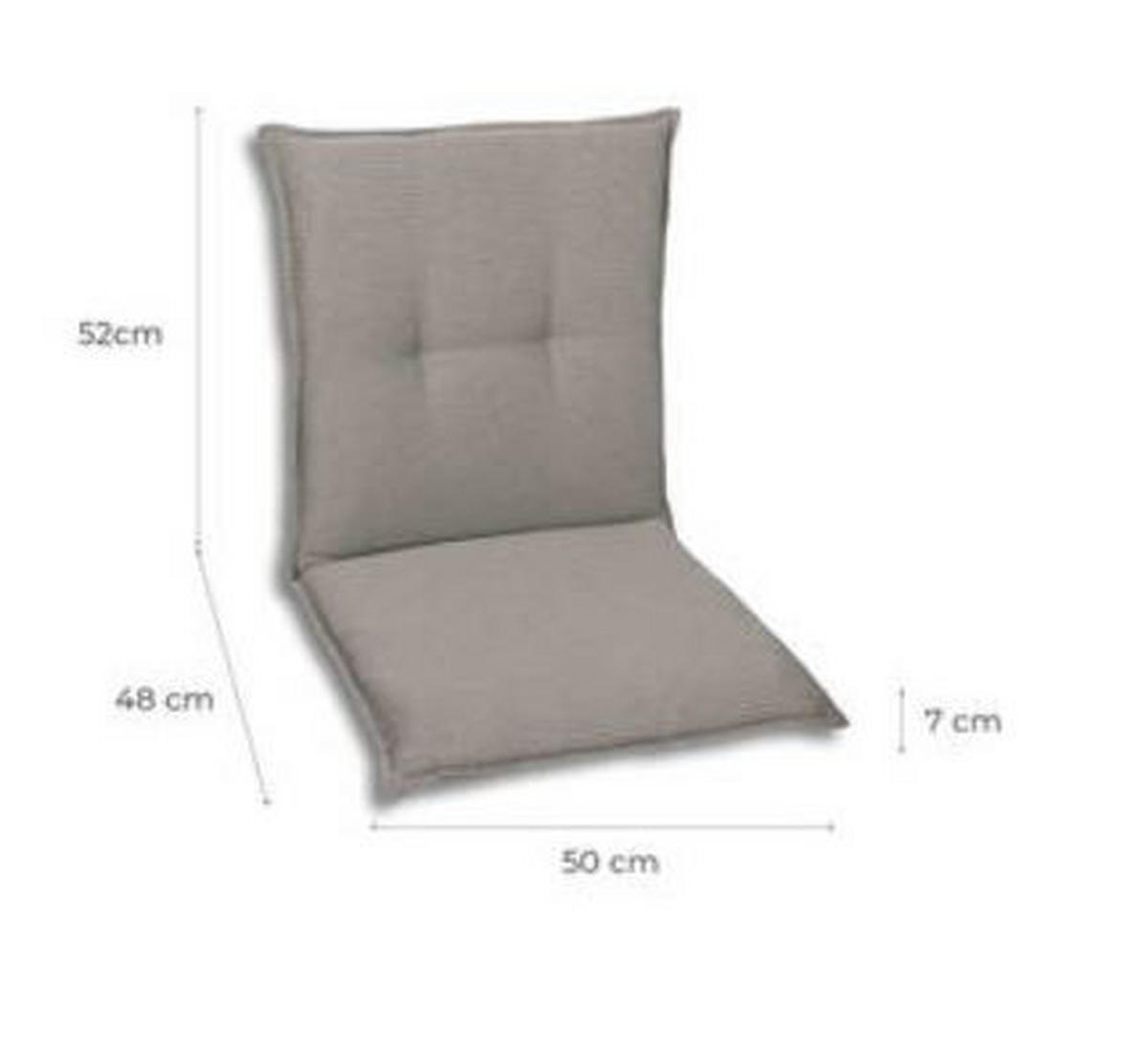 SZÉKPÁRNA szürke melírozott  - szürke, Basics, textil (50/100cm)