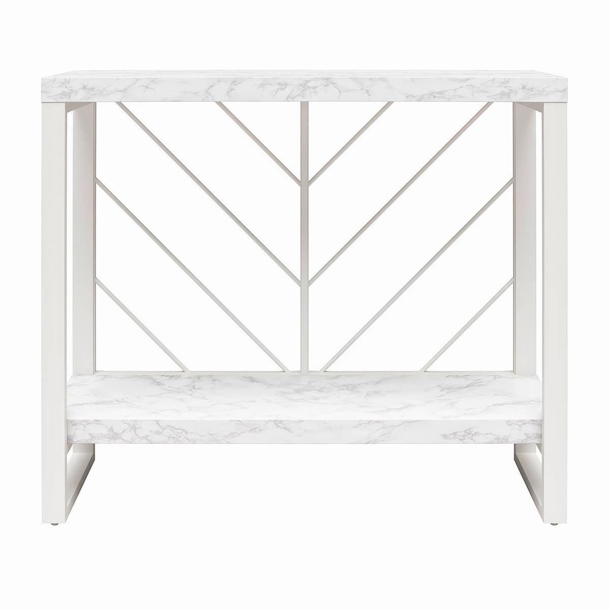 KONSOLENTISCH Weiß  - Weiß, Design, Holzwerkstoff/Metall (90/30/77cm) - MID.YOU