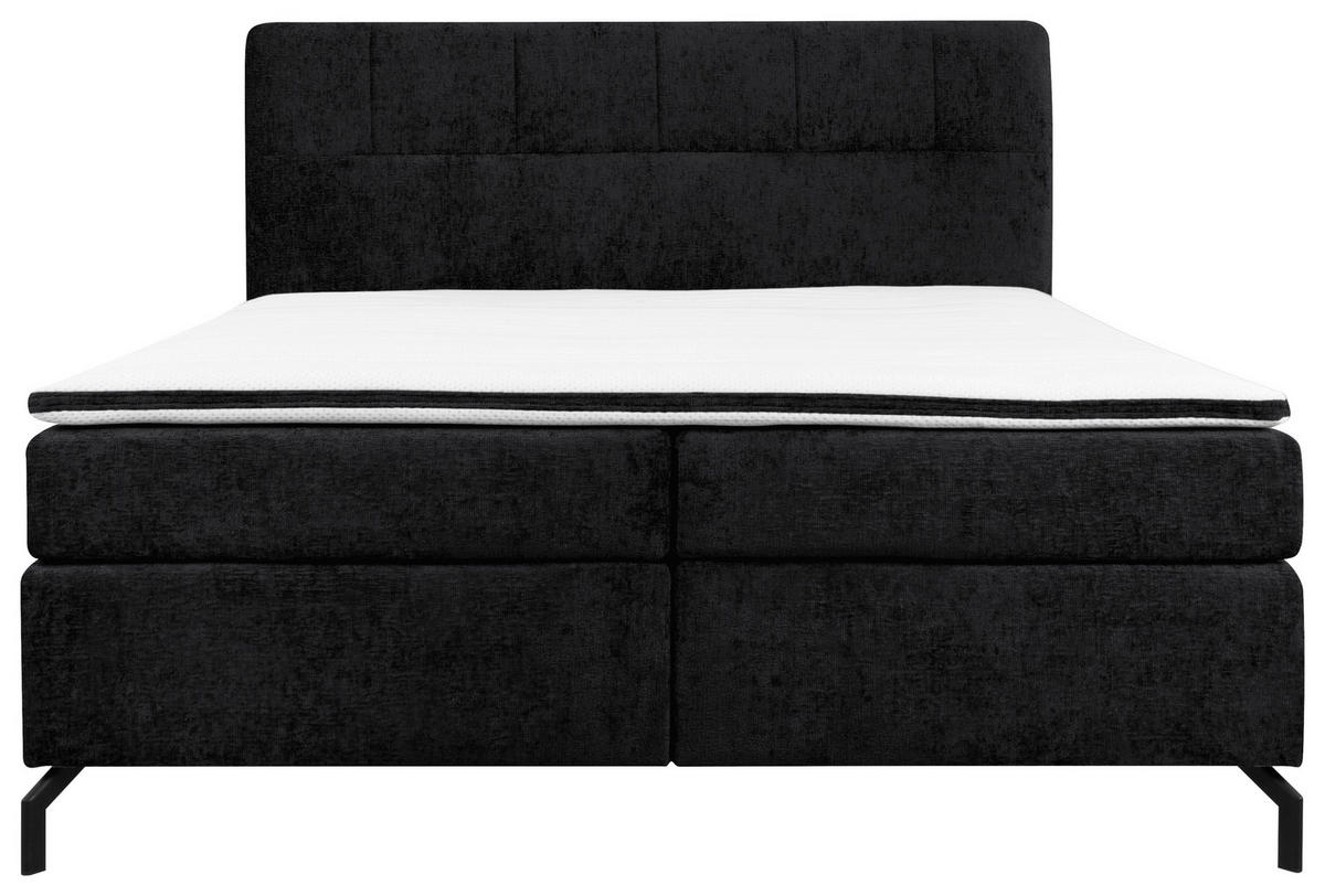 BOXSPRINGBETT 180/200 cm  in Schwarz  - Schwarz, Design, Textil/Metall (180/200cm) - Esposa