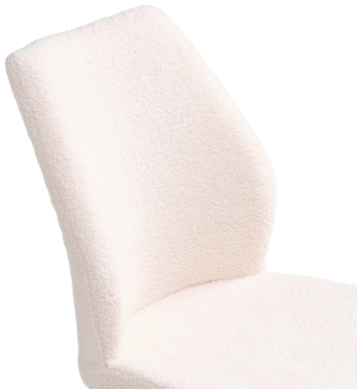 STUHL  in Eisen Teddystoff Metall, Textil  - Schwarz/Weiß, LIFESTYLE, Textil/Metall (48/89/63cm) - Livetastic