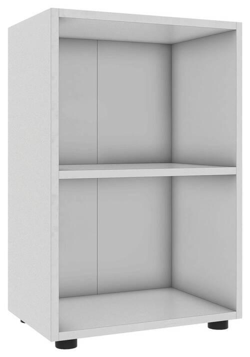 REGAL 49/74/32 cm Weiss - Weiss/Schwarz, Modern, Holzwerkstoff/Kunststoff (49/74/32cm) - MID.YOU
