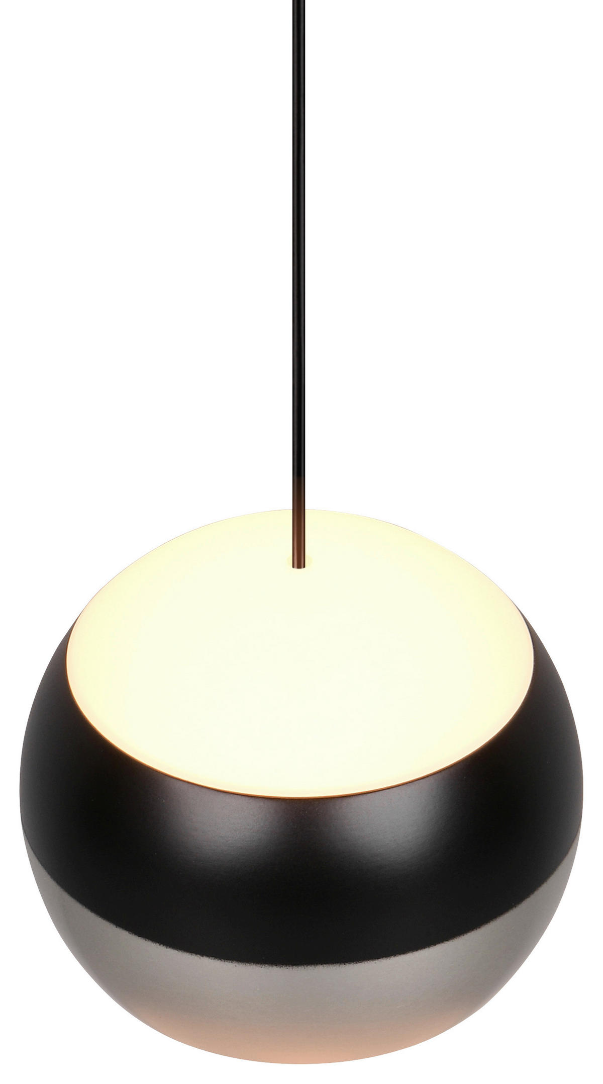 LED FÜGGŐLÁMPA 15,5/150 cm  - fekete/nikkel, Design, fém (15,5/150cm) - Trio Leuchten