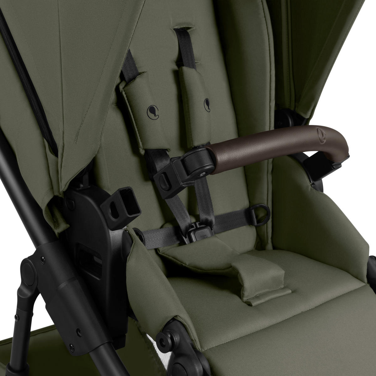 KINDERWAGENSET  Salsa Core All in One  Olive  - Dunkelgrün/Schwarz, Basics, Textil/Metall (63/123/97cm) - ABC Design