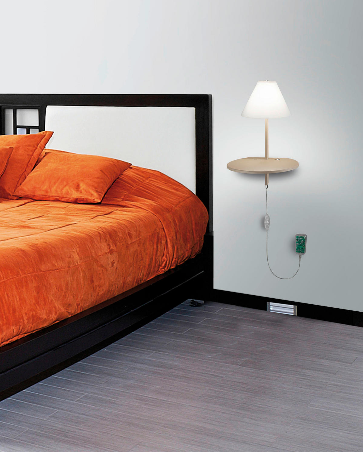 LED-WANDLEUCHTE Goodnight 30/25/47 cm   - Graubraun/Beige, Design, Glas/Metall (30/25/47cm) - Fabas Luce