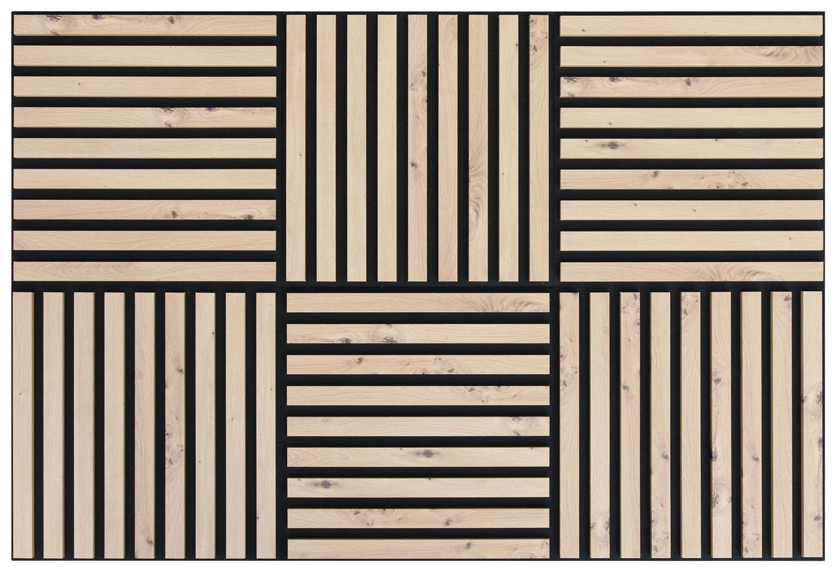 AKUSTICKÝ PANEL 40/40/1,8 cm  - dub artisan, Design, kompozitní dřevo/textil (40/40/1,8cm) - Xora