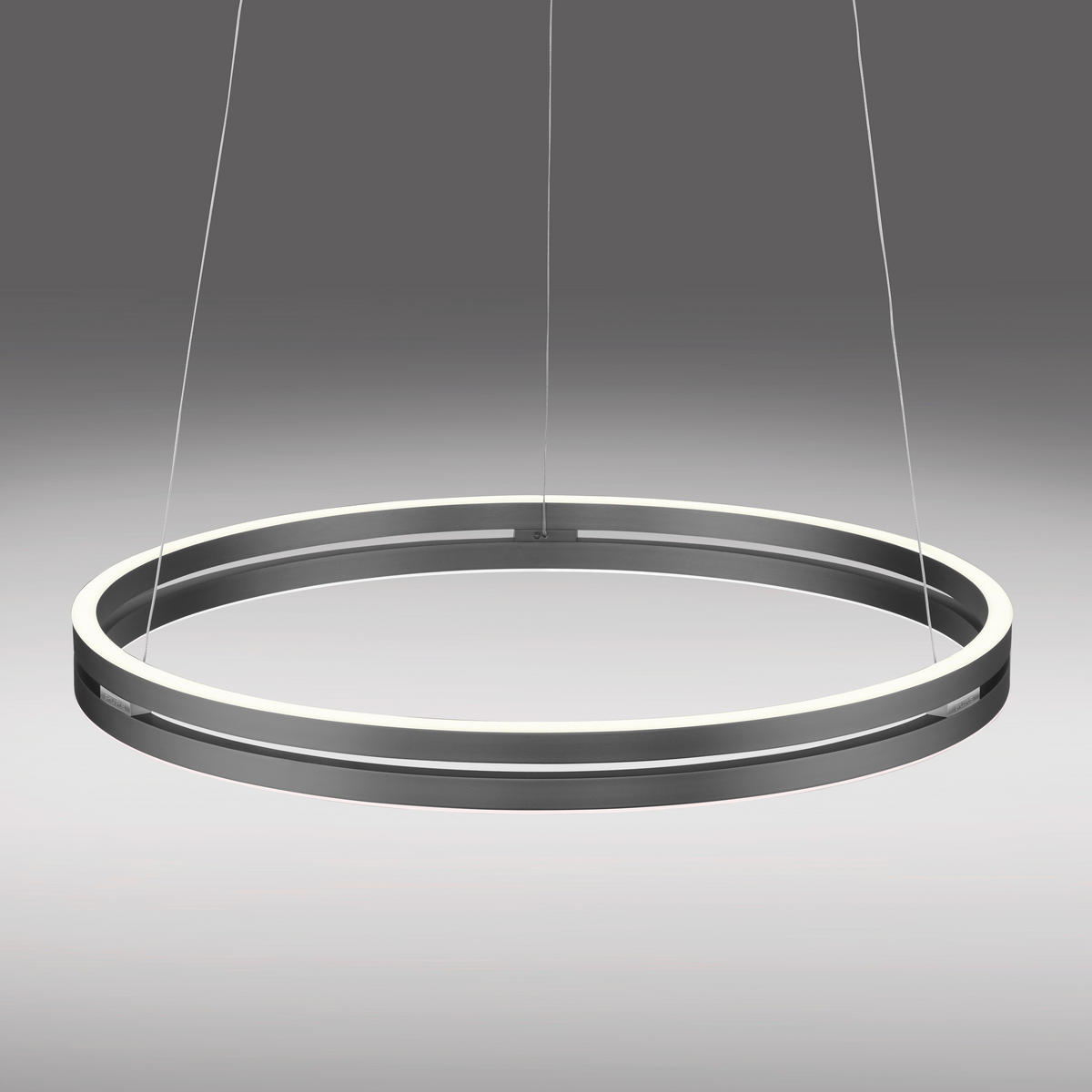 LED-HÄNGELEUCHTE Pure-Loop 70.1/70.1/40-350 cm  - Grau, Design, Kunststoff/Metall (70.1/70.1/40-350cm) - Neuhaus PURE