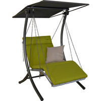 HOLLYWOODSCHAUKEL 100/160/145 cm  - Dunkelgrau/Anthrazit, Basics, Kunststoff/Textil (100/160/145cm) - Boxxx