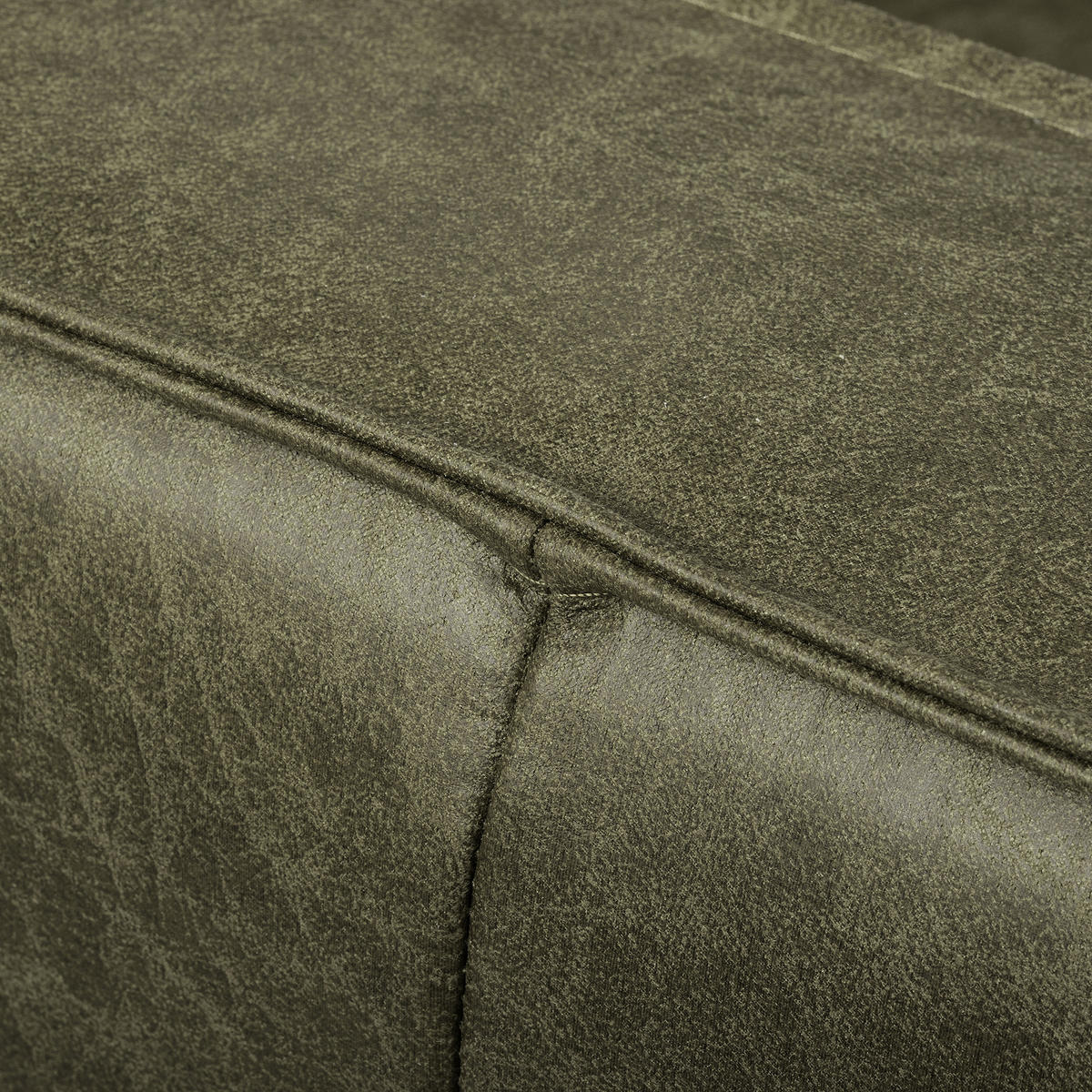 SESSEL in Lederlook Echtleder Grün  - Schwarz/Grün, Design, Leder/Textil (88/85/92cm) - Livetastic