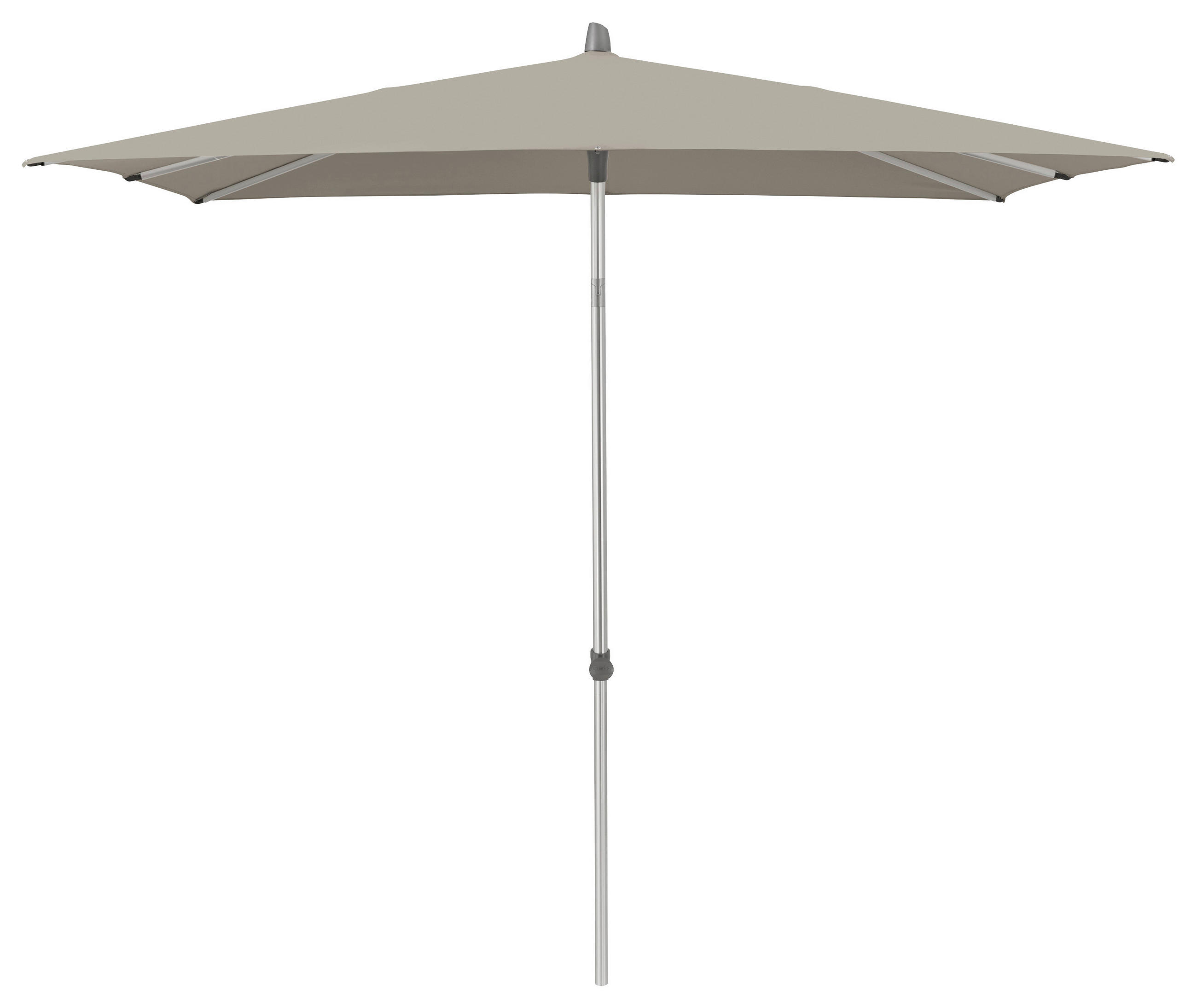 SONNENSCHIRM 200x200 cm Grau  - Silberfarben/Grau, Basics, Textil/Metall (200/200cm) - Glatz