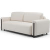 SCHLAFSOFA in Bouclé Creme, Schwarz  - Creme/Schwarz, Design, Holz/Textil (244/97/97cm) - MID.YOU