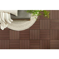 TERRASSENFLIESE 11 Stück  - Dunkelbraun, Basics, Kunststoff (30/30/2cm) - Ambia Garden