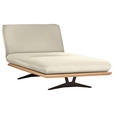 OTTOMANE Palermo in Echtleder Naturfarben  - Beige/Schwarz, Design, Leder/Holz (114/92/165-218cm) - Dieter Knoll