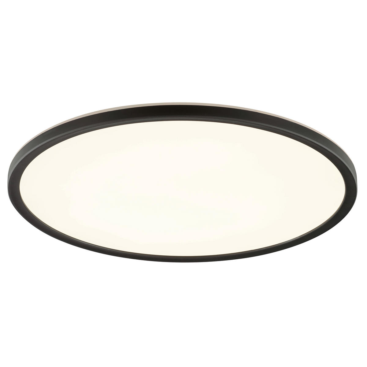 LED PLAFONJERA - bela/crna, Osnovno, plastika (42/2,9/42cm)