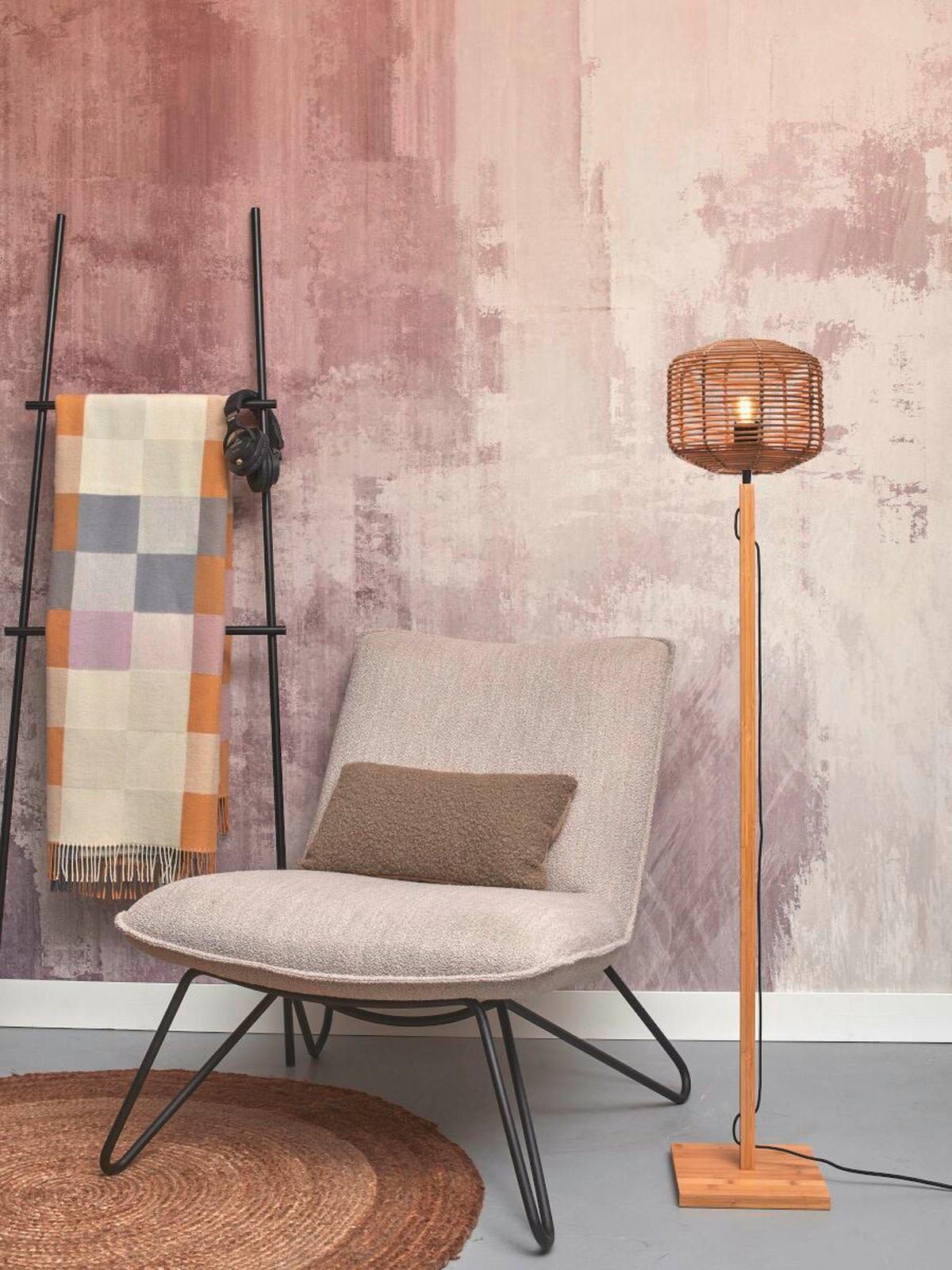 GOLVLAMPA GOOD&MOJO  25/25/130 cm    - naturfärgad, Trend (25/25/130cm) - Good & Mojo