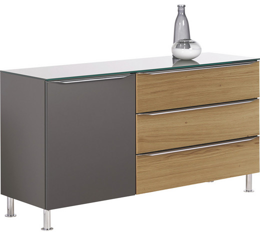 Kommode Eiche Furniert Eichefarben Grau Online Kaufen Xlutz Kommode Eiche Furniert Eichefarben Grau Alufarben Design Glas Holz