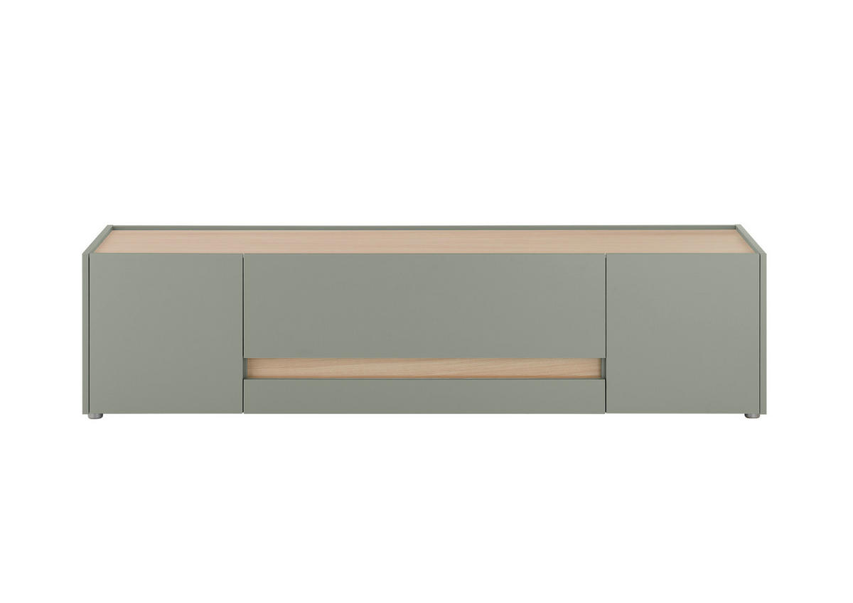 LOWBOARD  170/42/45 cm 2 Schublade(n) Beimöbel erhältlich, stehend  - Eichefarben/Schwarz, Design, Holzwerkstoff/Kunststoff (170/42/45cm) - Modante