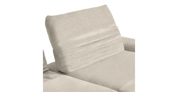 ECKSOFA  in Teddystoff Beige  280/170-195 cm  - Beige/Schwarz, Design, Textil/Metall (280/170-195cm) - Dieter Knoll