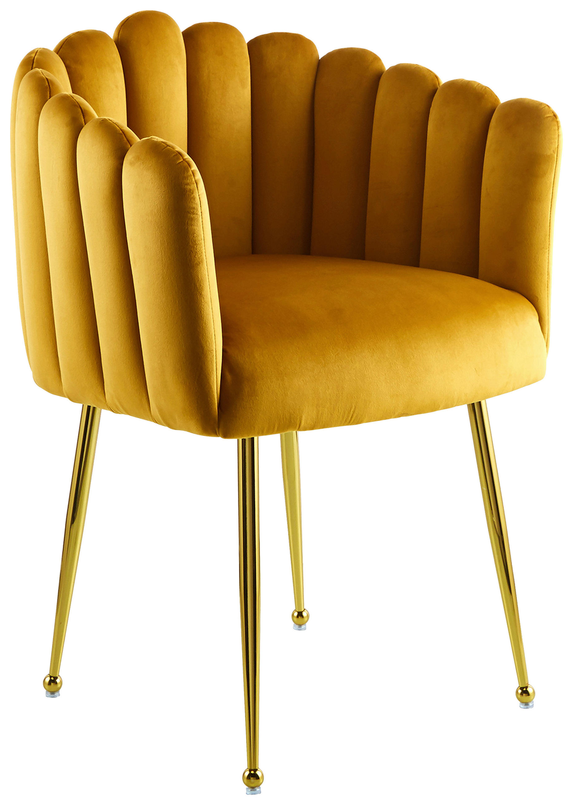 ARMLEHNSTUHL  in Eisen  - Goldfarben/Orange, Design, Kunststoff/Metall (59/85/56cm) - Kayoom