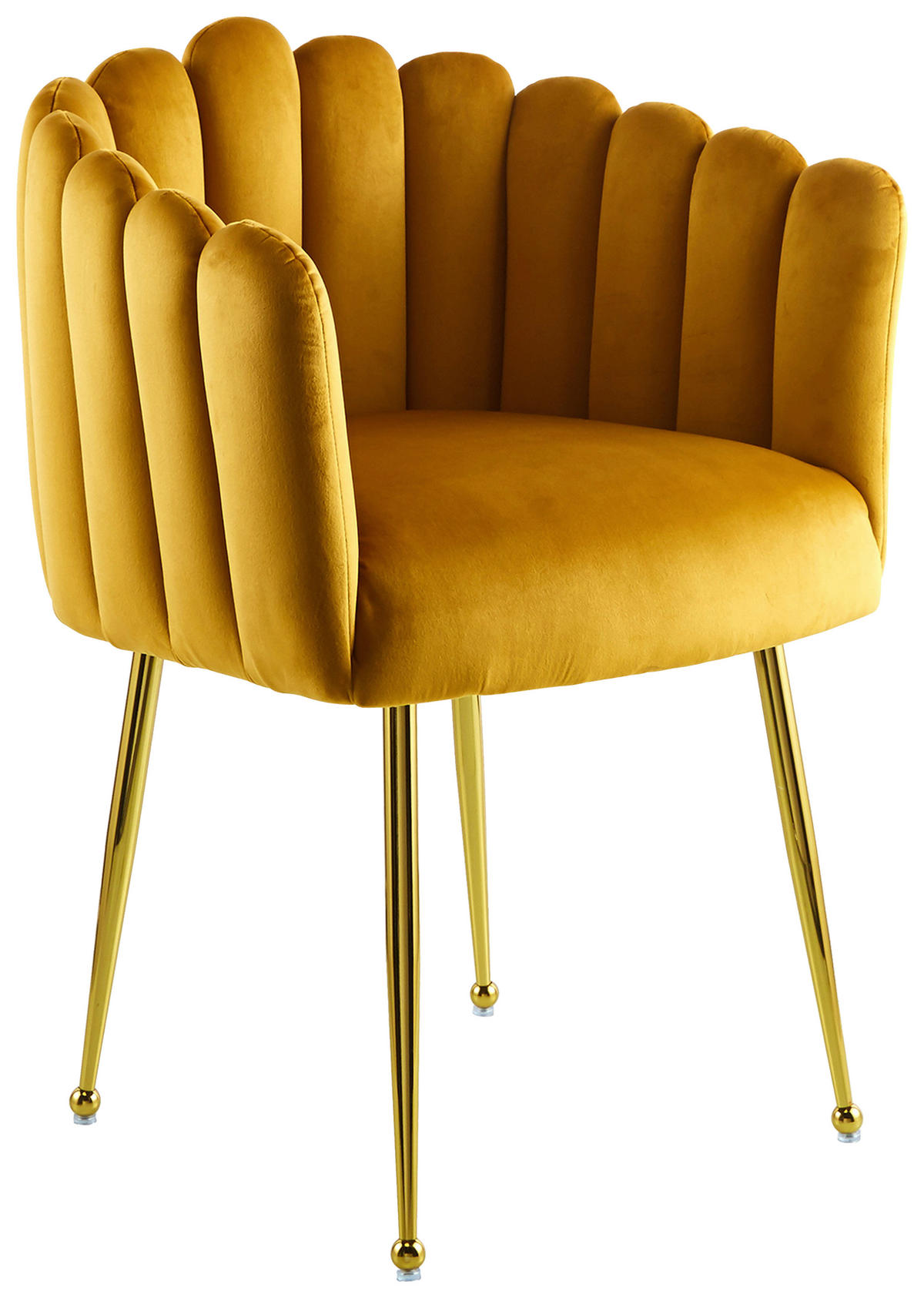 ARMLEHNSTUHL  in Eisen  - Goldfarben/Orange, Design, Kunststoff/Metall (59/85/56cm) - Kayoom