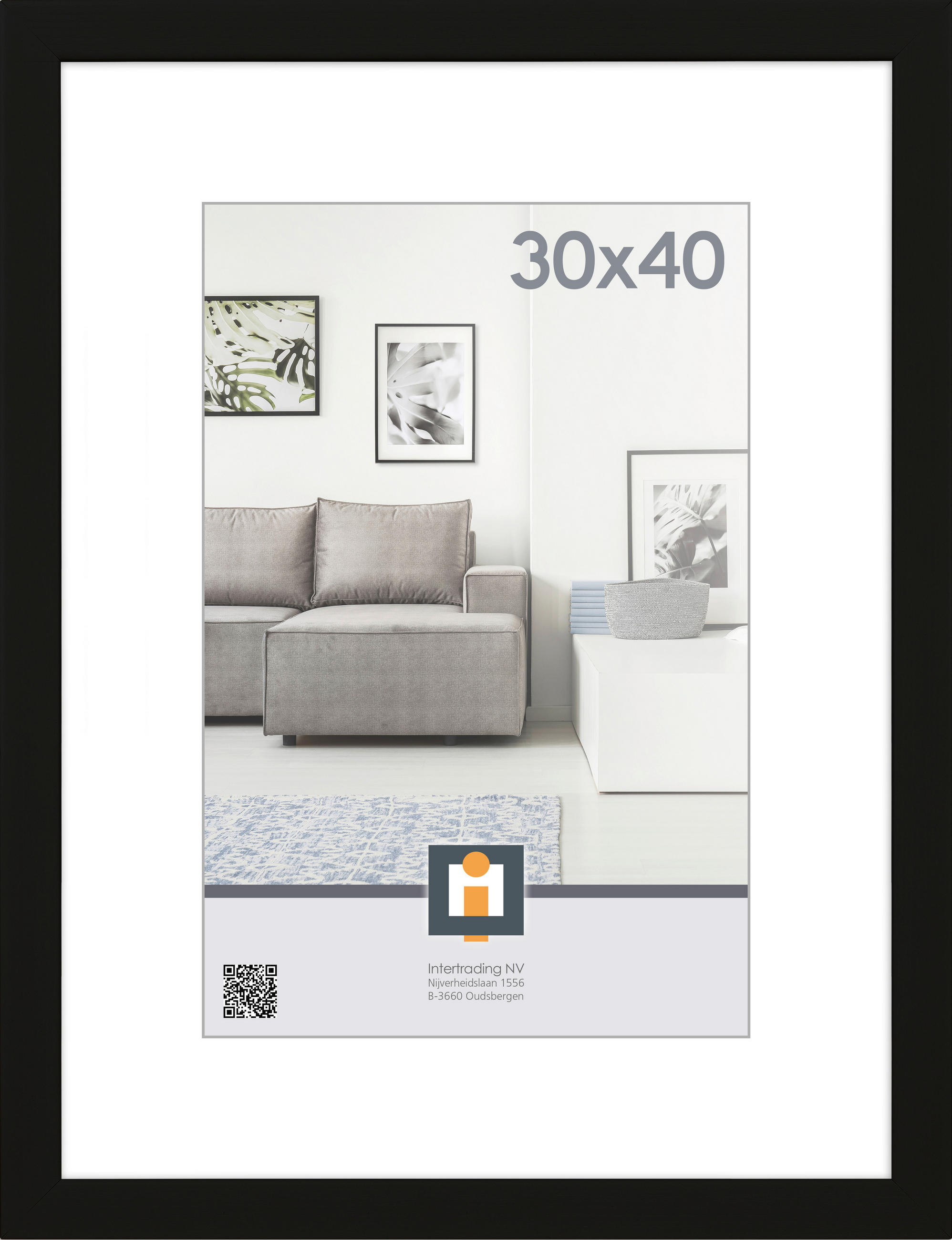 BILDERRAHMEN - Schwarz, Basics, Glas/Kunststoff (33/43/1,5cm)