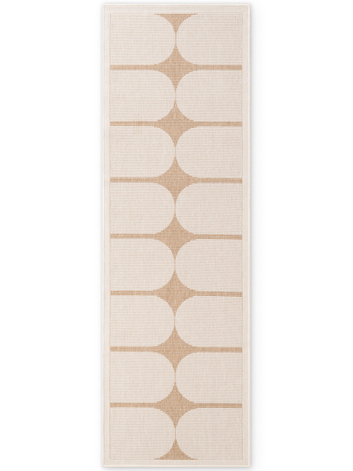LÄUFER 80/250 cm Duet  - Sandfarben/Weiß, Design, Kunststoff (80/250cm) - Novel