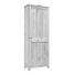 GARDEROBENSCHRANK Wildeiche massiv, teilmassiv geölt Eichefarben - Eichefarben, Basics, Holz (72,7/197/36,8cm) - Linea Natura