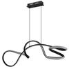 VISEČA LED-SVETILKA  SWIRL /2860 lm/4000 K/230 V/ - črna/prozorno, Design, kovina/umetna masa (108/33/120cm) - Globo
