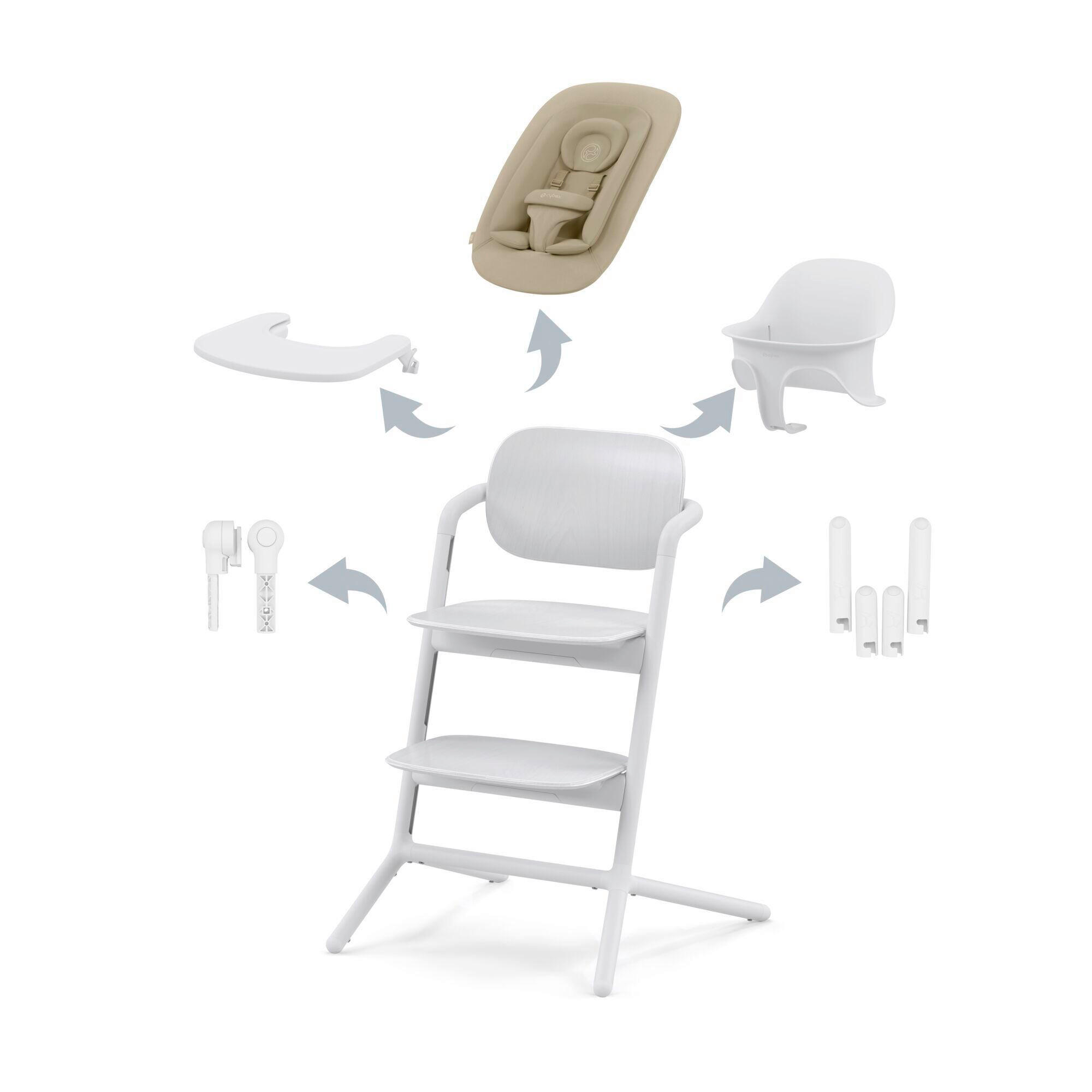 HOCHSTUHL Lemo 4 in 1 Set Weiß All White  - Weiß, Basics, Holz/Kunststoff (56/54,5/81,5cm) - cybex GOLD