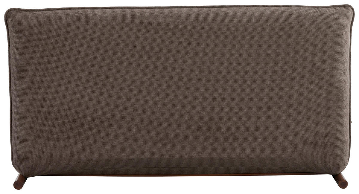 SOFA VELIN Samt Braun, Dunkelbraun  - Dunkelbraun/Braun, Design, Textil/Metall (140/97/80cm) - MID.YOU