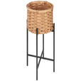 PFLANZENTOPF 25/60 cm  - Schwarz/Naturfarben, Natur, Holz/Kunststoff (25/60cm) - Ambia Home