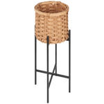 PFLANZENTOPF 25/60 cm  - Schwarz/Naturfarben, Natur, Holz/Kunststoff (25/60cm) - Ambia Home