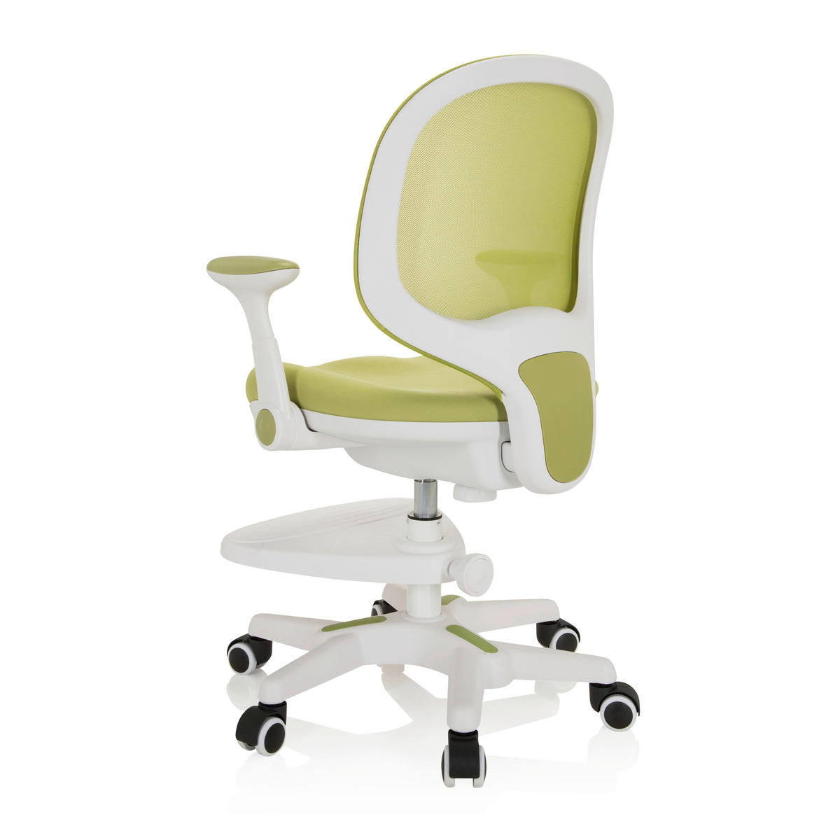 JUGENDDREHSTUHL Netzbespannung Weiß, Hellgrün  - Weiß/Hellgrün, MODERN, Kunststoff/Textil (56/89/52cm) - MID.YOU