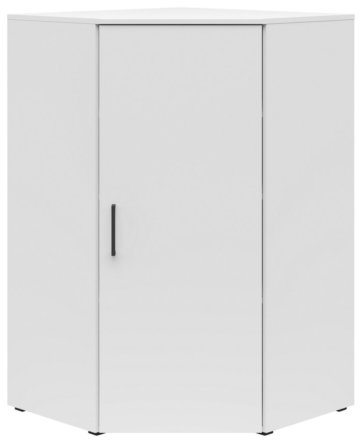 ECKKOMMODE 71,5/115/71,5 cm  in Weiss  - Weiss/Anthrazit, Modern, Holzwerkstoff/Kunststoff (71,5/115/71,5cm) - Carryhome