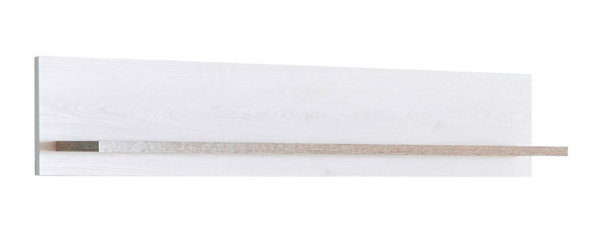 WANDBOARD Luca / Corner Weiß, Eichefarben - Eichefarben/Weiß, Basics, Holzwerkstoff (100/14/18cm)