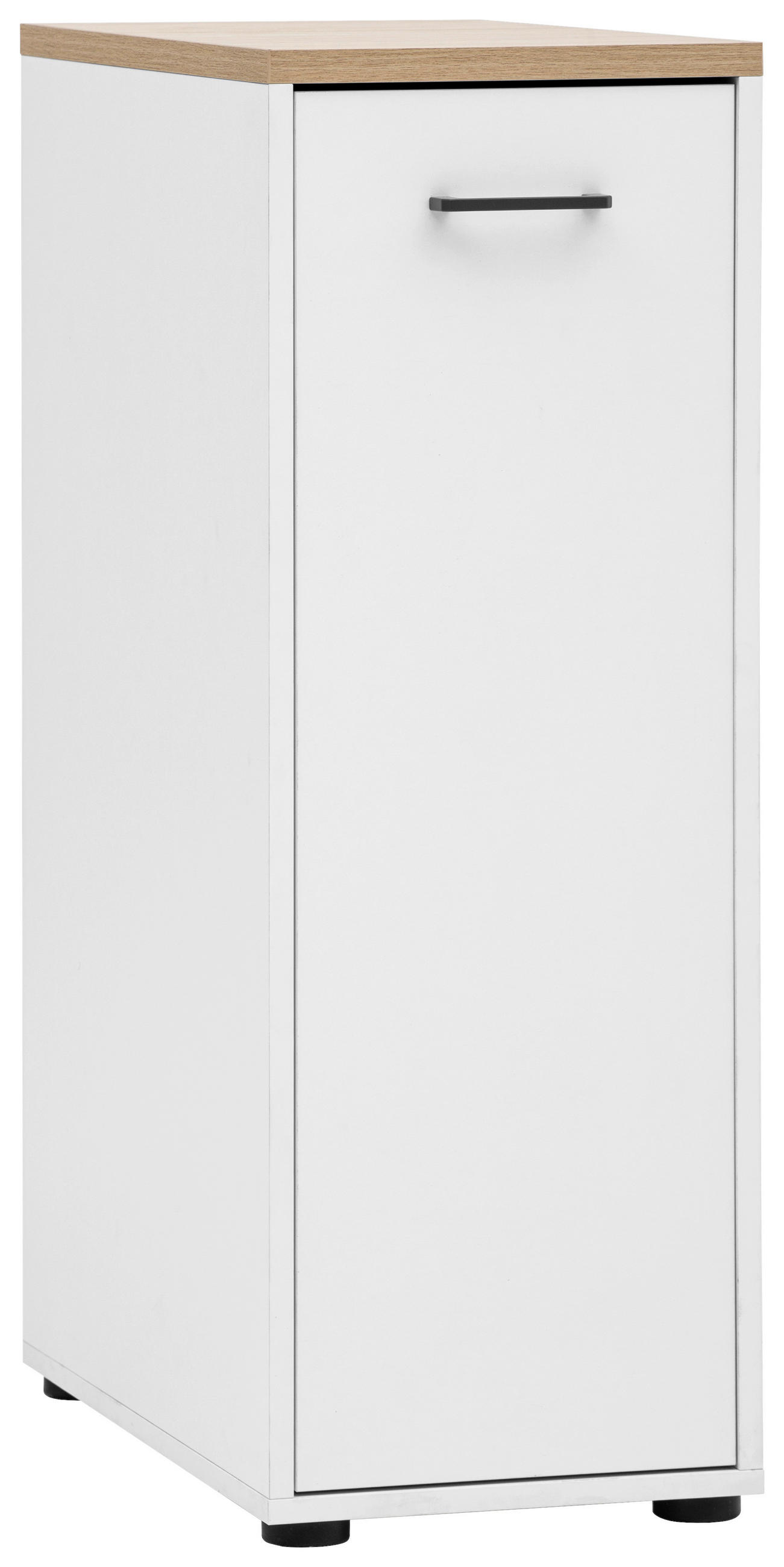 Mid.you Apothekerschrank Solea Weiß, Eiche 32.6x95.8x60 cm